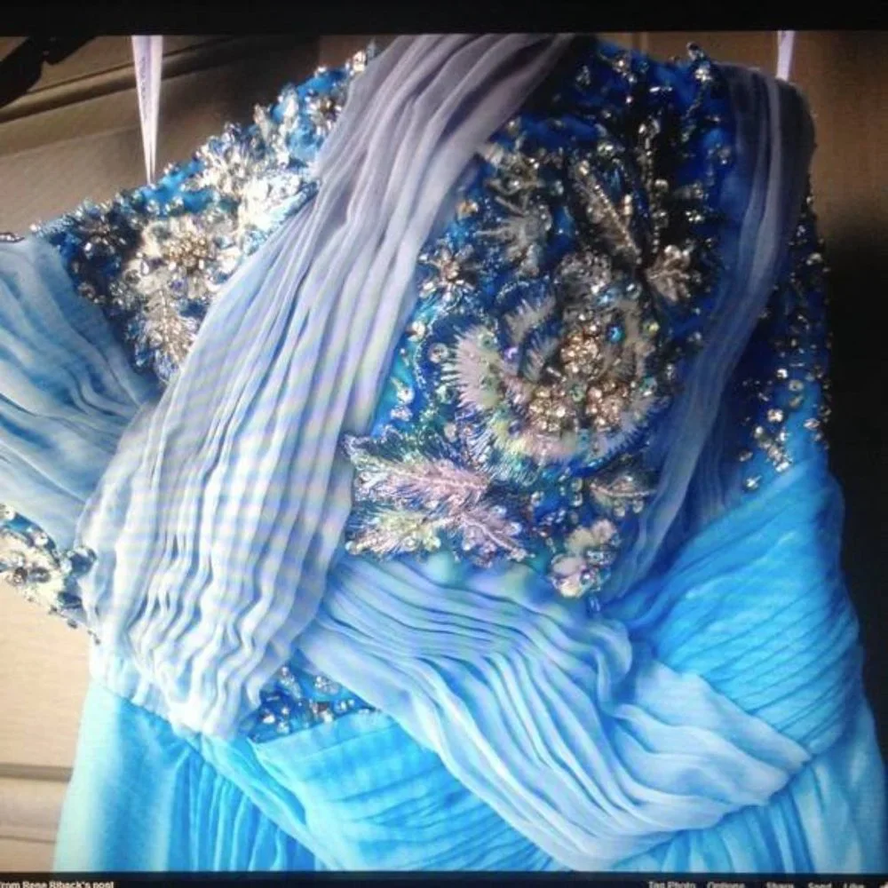 SHERRI HILL gown chiffon beaded pageant prom formal hoco dress - 6 - Picture 2 of 4
